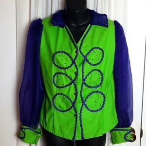 Handmade rodeo‎ Look Purple Lace /Sequins Top S